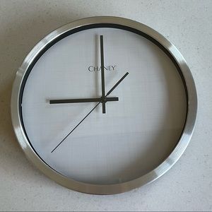 Chaney Silver Wall Clock